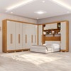 Guarda-Roupa Casal Modulado Portofino 13 Portas 4 Gavetas com Pés Cinamomo/Off White - Pnr Móveis