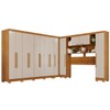 Guarda-Roupa Casal Modulado Portofino 13 Portas 4 Gavetas com Pés Cinamomo/Off White - Pnr Móveis