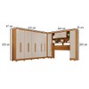 Guarda-Roupa Casal Modulado Portofino 13 Portas 4 Gavetas com Pés Cinamomo/Off White - Pnr Móveis