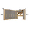 Guarda-Roupa Casal Modulado Portofino 13 Portas 4 Gavetas com Pés Jequitibá/Granizo - Pnr Móveis