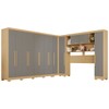 Guarda-Roupa Casal Modulado Portofino 13 Portas 4 Gavetas com Pés Jequitibá/Granizo - Pnr Móveis