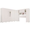 Guarda-Roupa Casal Modulado Portofino 13 Portas 4 Gavetas com Pés e Espelho Branco - Pnr Móveis