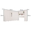 Guarda-Roupa Casal Modulado Portofino 13 Portas 4 Gavetas com Pés e Espelho Branco - Pnr Móveis