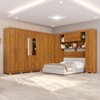 Guarda-Roupa Casal Modulado Portofino 13 Portas 4 Gavetas com Pés e Espelho Cinamomo - Pnr Móveis