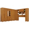 Guarda-Roupa Casal Modulado Portofino 13 Portas 4 Gavetas com Pés e Espelho Cinamomo - Pnr Móveis