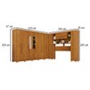 Guarda-Roupa Casal Modulado Portofino 13 Portas 4 Gavetas com Pés e Espelho Cinamomo - Pnr Móveis