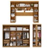 Guarda-Roupa Casal Modulado Portofino 13 Portas 4 Gavetas com Pés e Espelho Cinamomo/Off White - Pnr Móveis