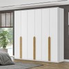 Guarda-Roupa Casal Madrid 6 Portas 4 Gavetas 100% Mdf Branco Fosco - Pnr Móveis