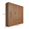 Guarda-Roupa Casal França 8 Portas 6 Gavetas Jatoba - Panorama Móveis