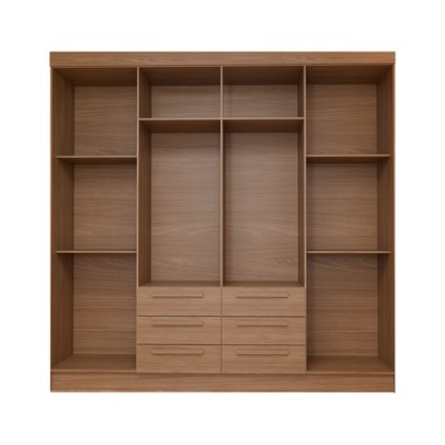 Guarda-Roupa Casal França 8 Portas 6 Gavetas Jatoba - Panorama Móveis