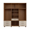 Guarda-Roupa Casal Nantes Capelinha 13 Portas 7 Gavetas com Espelho Jatoba/Areia - Panorama Móveis