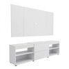 Rack com Painel para TV Até 60 Polegadas Granville 1 Porta 2 Prateleiras Branco - Panorama Móveis