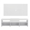Rack com Painel para TV Até 60 Polegadas Granville 1 Porta 2 Prateleiras Branco - Panorama Móveis