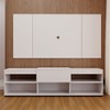 Rack com Painel para TV Até 60 Polegadas Granville 1 Porta 2 Prateleiras Branco - Panorama Móveis