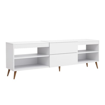Rack para TV Até 55 Polegadas Pompeia 1 Porta 2 Prateleiras Branco Fosco - Panorama Móveis