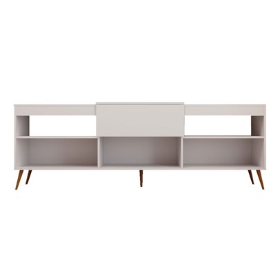 Rack para TV Até 55 Polegadas Pompeia 1 Porta 2 Prateleiras Branco Fosco - Panorama Móveis