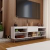 Rack para TV Até 55 Polegadas Pompeia 1 Porta 2 Prateleiras Branco Fosco - Panorama Móveis