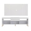 Rack com Painel para TV Até 60 Polegadas Turim 1 Porta 2 Prateleiras Branco - Panorama Móveis