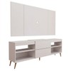 Rack com Painel para TV Até 60 Polegadas Turim 1 Porta 2 Prateleiras Branco - Panorama Móveis