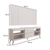 Rack com Painel para TV Até 60 Polegadas Turim 1 Porta 2 Prateleiras Branco - Panorama Móveis