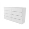 Cômoda Antuérpia 8 Gavetas Branco - Panorama Móveis