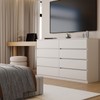 Cômoda Antuérpia 8 Gavetas Branco - Panorama Móveis