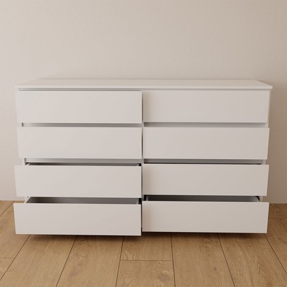Cômoda Antuérpia 8 Gavetas Branco - Panorama Móveis