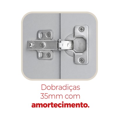 Cozinha Completa Aspen 13 Portas 5 Gavetas com Vidro Ca03st Cinza/Cinamomo - Fellicci