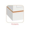 Cozinha Compacta Aspen 5 Portas 4 Gavetas Branco/Cinamomo - Fellicci