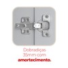 Cozinha Compacta Aspen 5 Portas 4 Gavetas Cinza/Cinamomo - Fellicci