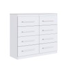 Cômoda Arizona Plus 8 Gavetas 100% Mdf Branco - Doripel Móveis