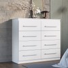 Cômoda Arizona Plus 8 Gavetas 100% Mdf Branco - Doripel Móveis