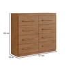 Cômoda Arizona Plus 8 Gavetas 100% Mdf Nogueira - Doripel Móveis
