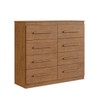 Cômoda Arizona Plus 8 Gavetas 100% Mdf Nogueira - Doripel Móveis