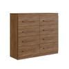 Cômoda Arizona Plus 8 Gavetas 100% Mdf Castanho - Doripel Móveis