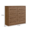 Cômoda Arizona Plus 8 Gavetas 100% Mdf Castanho - Doripel Móveis