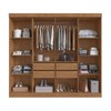 Guarda-Roupa Casal Torino 8 Portas 4 Gavetas 100% Mdf Ripado Off White/Nogueira - Doripel Móveis