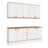 Cozinha Compacta Aspen 9 Portas 4 Gavetas Branco/Cinamomo - Fellicci