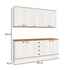 Cozinha Compacta Aspen 9 Portas 4 Gavetas Branco/Cinamomo - Fellicci