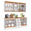 Cozinha Compacta Aspen 9 Portas 4 Gavetas Branco/Cinamomo - Fellicci