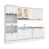Cozinha Completa Aspen 11 Portas 4 Gavetas Ca06st Branco/Cinamomo - Fellicci