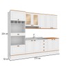 Cozinha Completa Aspen 11 Portas 4 Gavetas Ca06st Branco/Cinamomo - Fellicci