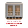 Cozinha Completa Aspen 11 Portas 4 Gavetas com Vidro Cinza/Cinamomo - Fellicci