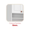 Cozinha Compacta Aspen 5 Portas 4 Gavetas com Tampo Branco/Cinamomo - Fellicci
