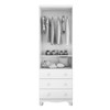 Guarda-Roupa de Bebê Junior 2 Portas 3 Gavetas 100% Mdf Branco Brilho - Móveis Peroba