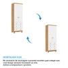 Guarda-Roupa de Bebê Junior 2 Portas 3 Gavetas 100% Mdf Branco Brilho/Amêndoa - Móveis Peroba