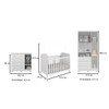 Quarto de Bebê Completo Junior Uli 4 Portas 7 Gavetas 4 Prateleiras 100% Mdf Branco Brilho - Móveis Peroba