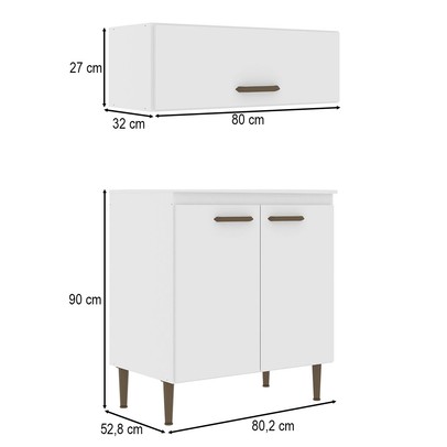 Cozinha Compacta Dolce Café 3 Portas Branco - Panorama Móveis