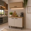 Cozinha Compacta Dolce Café 3 Portas Cinamomo/Off White - Panorama Móveis