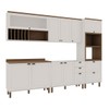 Cozinha Completa Luna 10 Portas 4 Gavetas com Vidro 100% Mdf Branco/Fosco - Genialflex